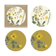 Koustrup & Co. Glasbrik - Flora Danica Yellow - 4-pak